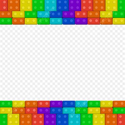 Lego Block PNG Image, Colorful Cartoon Lego Blocks Border Design ...