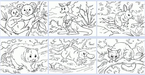 Australian Animals Coloring Pages Printable