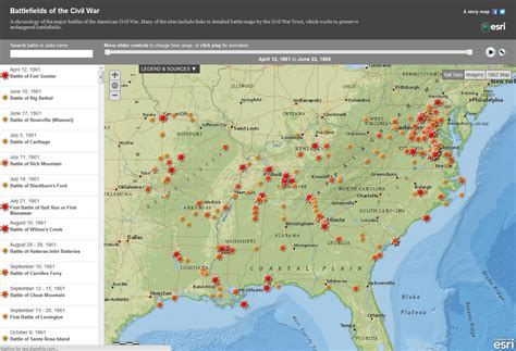 Civil War Map Battles