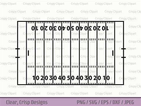 Football Field SVG Cut File, American Football Clipart PNG, Sports ...