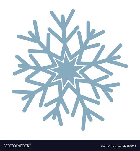 Blue snowflake clip-art Royalty Free Vector Image