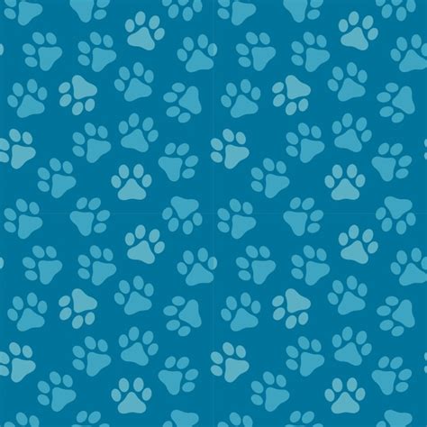 Blue Paw Print Background