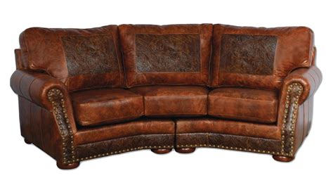 Rustic Leather Sectional Sofa - sofa living room ideas