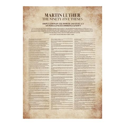 Martin Luther 95 Theses Printable