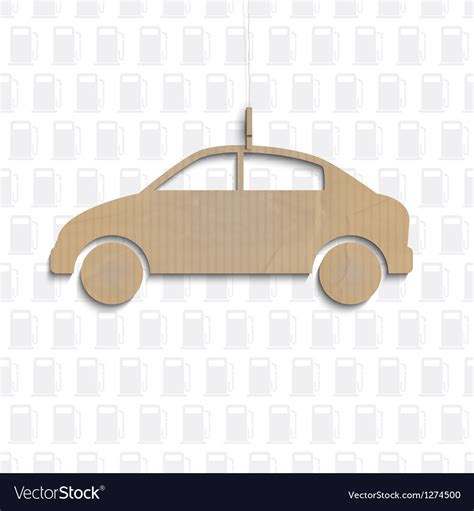 Car cut out of cardboard Royalty Free Vector Image