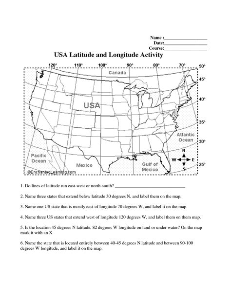 Latitude Longitude Printable Worksheets - Lexia's Blog