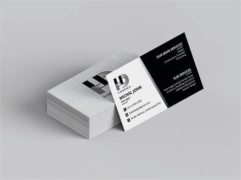 Construction Business Card Design on Behance