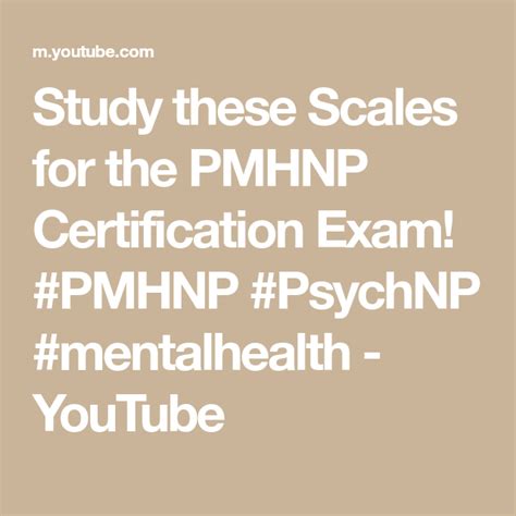 Study these Scales for the #PMHNP Certification Exam Review! # ...