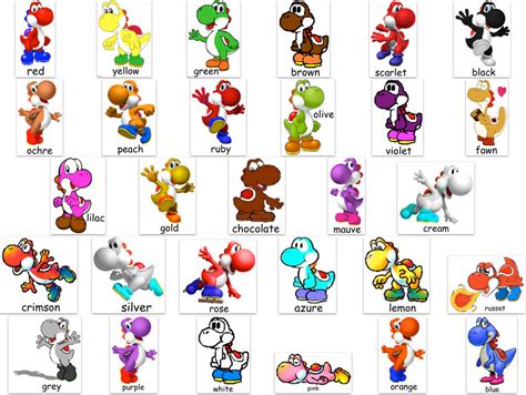 Yoshi Colors Ensemble by Brian-Draney on DeviantArt