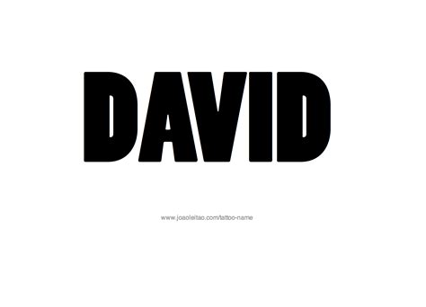 David Name Tattoo Designs