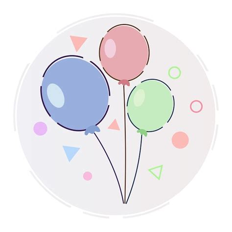 Premium Vector | 1colorful birthday balloons on white background