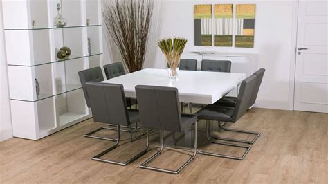 Modern Square Dining Table For 8