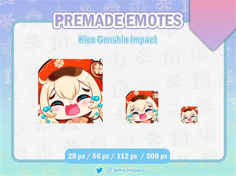 Klee Genshin Impact Emotes - Etsy