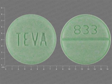 TEVA 833 Pill Green Round 8mm - Pill Identifier