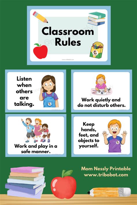 3 Basic Classroom Rules Posters | Preschool rules, School rules - Clip ...