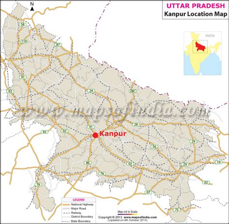 Where is Kanpur Located in India | Kanpur Location Map,Uttar Pradesh