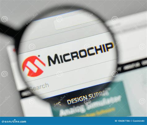 Milan, Italy - November 1, 2017: Microchip Technology Logo on Th ...