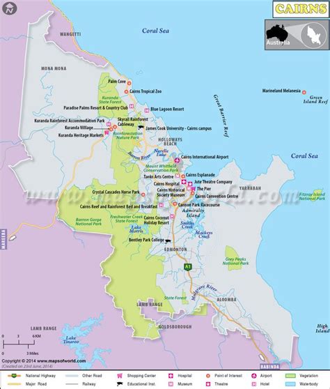 Cairns Map, Australia Australia Capital, Australia Map, Tourist Spots ...