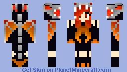 Fire Dragon Girl Minecraft Skin