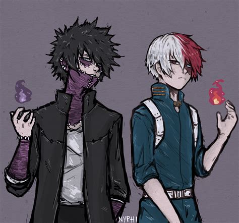 Boku No Hero Academia Todoroki Shoto And Dabi By Nyphi On Deviantart