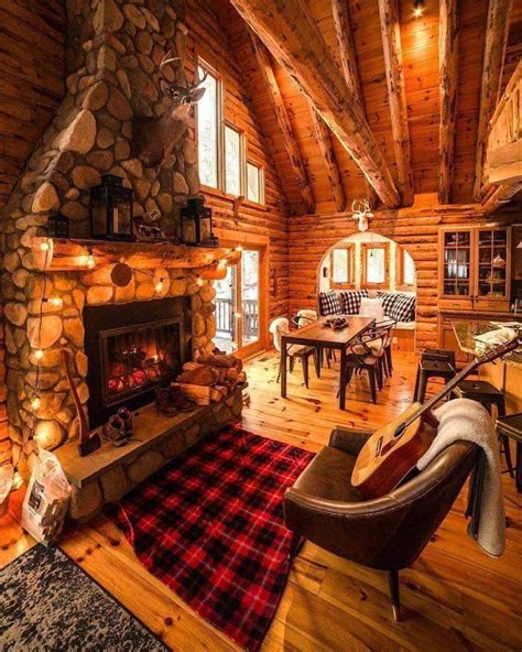 Cabin Interior Design, Rustic Home Design, Rustic Cabin Decor, Cabin ...