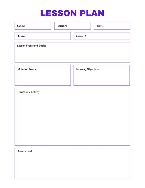 Lesson Plan Word Document