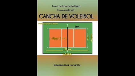 Cuanto Mide Una Cancha De Voleibol 🏐 Youtube