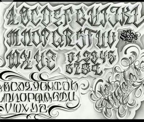 Chicano Lettering, Graffiti Lettering Fonts, Chicano Tattoos Lettering 40A