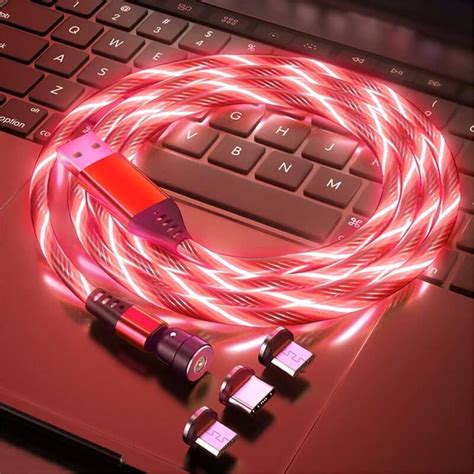 Buy Magnetic LED Flowing Charging Cable - Light Up Charger