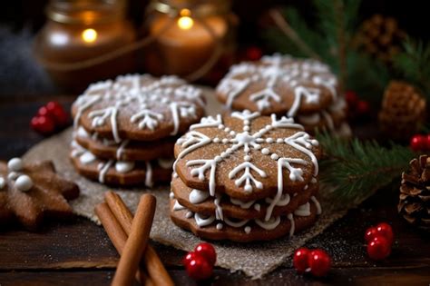 Premium Photo | Christmas decoration ginger cookies