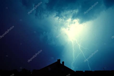 Lightning hit the house. Stock Photo by ©satariel 125416842