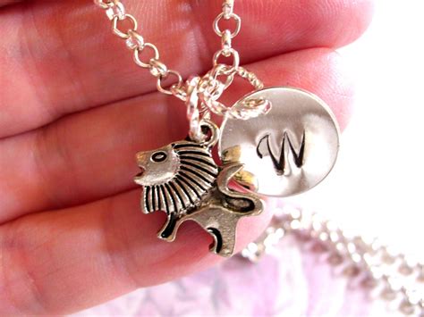 Lion Necklace Personalized Lion Necklace Leo the Lion