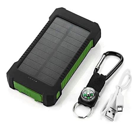 Solar Powered Device Charger With Flashlight, Dual Charging Ports ...