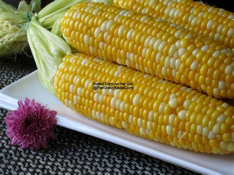 Pan Gravy Kadai Curry: Boiled Corn on the Cob