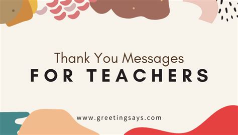 Thank You Messages For Teachers.