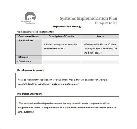 Free Implementation Plan Template Word - Printable Templates