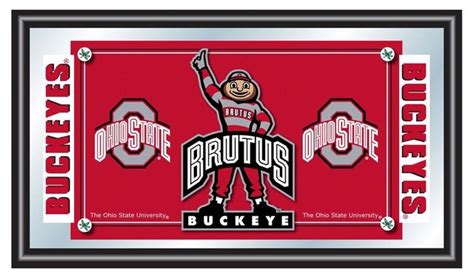 Ohio State University and Mascot Framed Mirro - Contemporary - Home ...