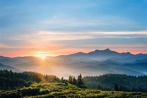 Premium Photo | Beautiful ancient mountains at sunset in the evening ...