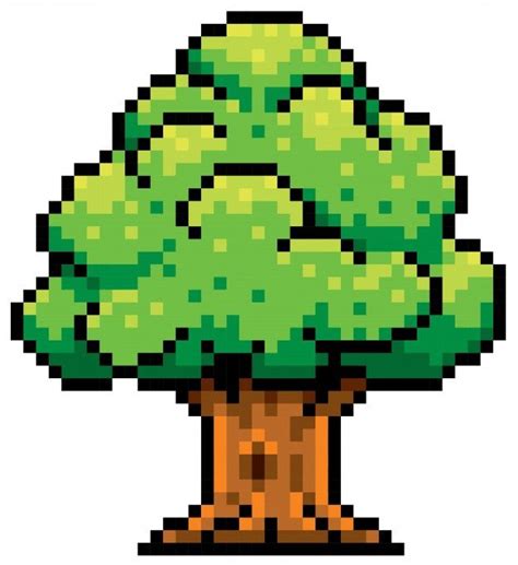 Premium Vector | Tree pixel design in 2023 | Easy pixel art, Pixel art ...