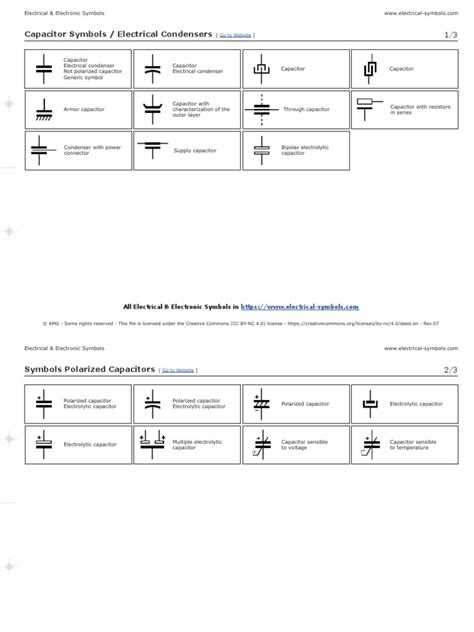 Capacitor Symbols | PDF | Capacitor | Manufactured Goods