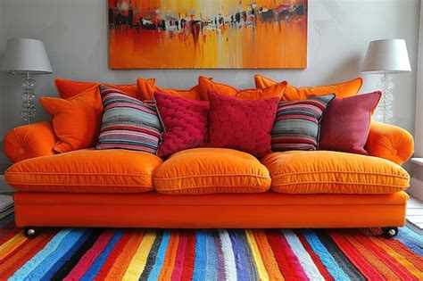 Premium Photo | Colorful sofa in living room inspiration ideas