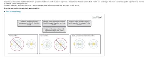 Solved Copernicus's heliocentric model and Ptolemy's | Chegg.com