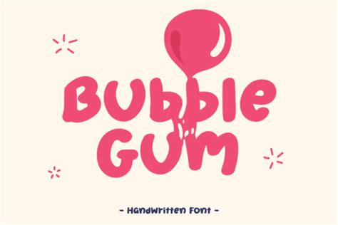 Bubble Gum Font By Wanida Toffy · Creative Fabrica