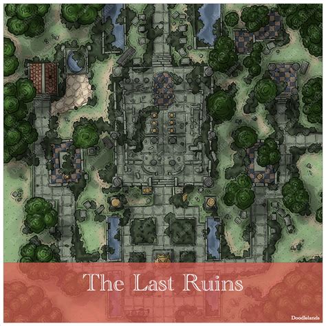 Ancient Ruins Map for Dungeons and Dragons (DnD) and TTRPG Adventures ...