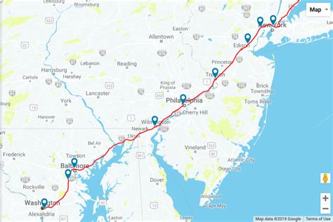 Amtrak Northeast Route Map