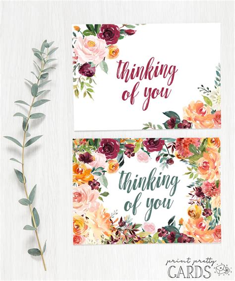 Free Printable Thinking of You Cards | Print Pretty Cards