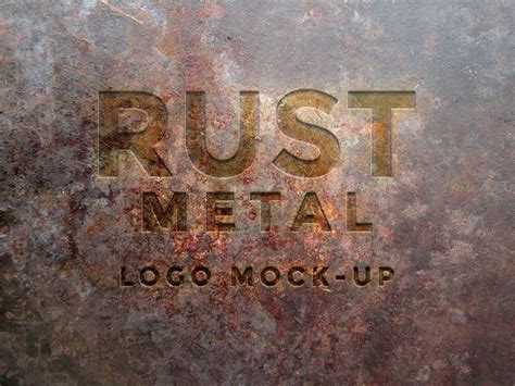 Rust Metal Logo Mock-up | Metallic logo, Rusted metal, Print mockup