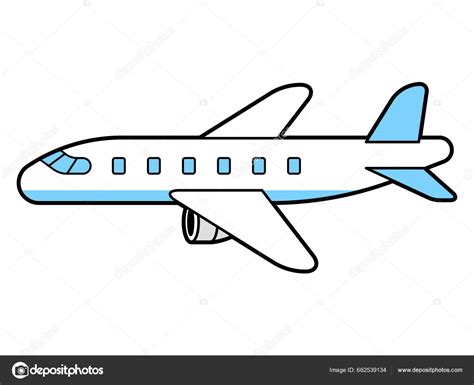 Vector Illustration Simple Airplane Stock Vector by ©ankomando 662539134