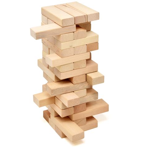 Buy Timber Tower Wood Block Stacking Game, 48 Piece Classic Wooden ...