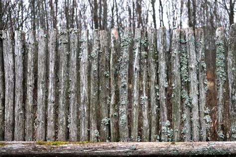 photo background old fence of wooden stakes 14507775 Stock Photo at ...